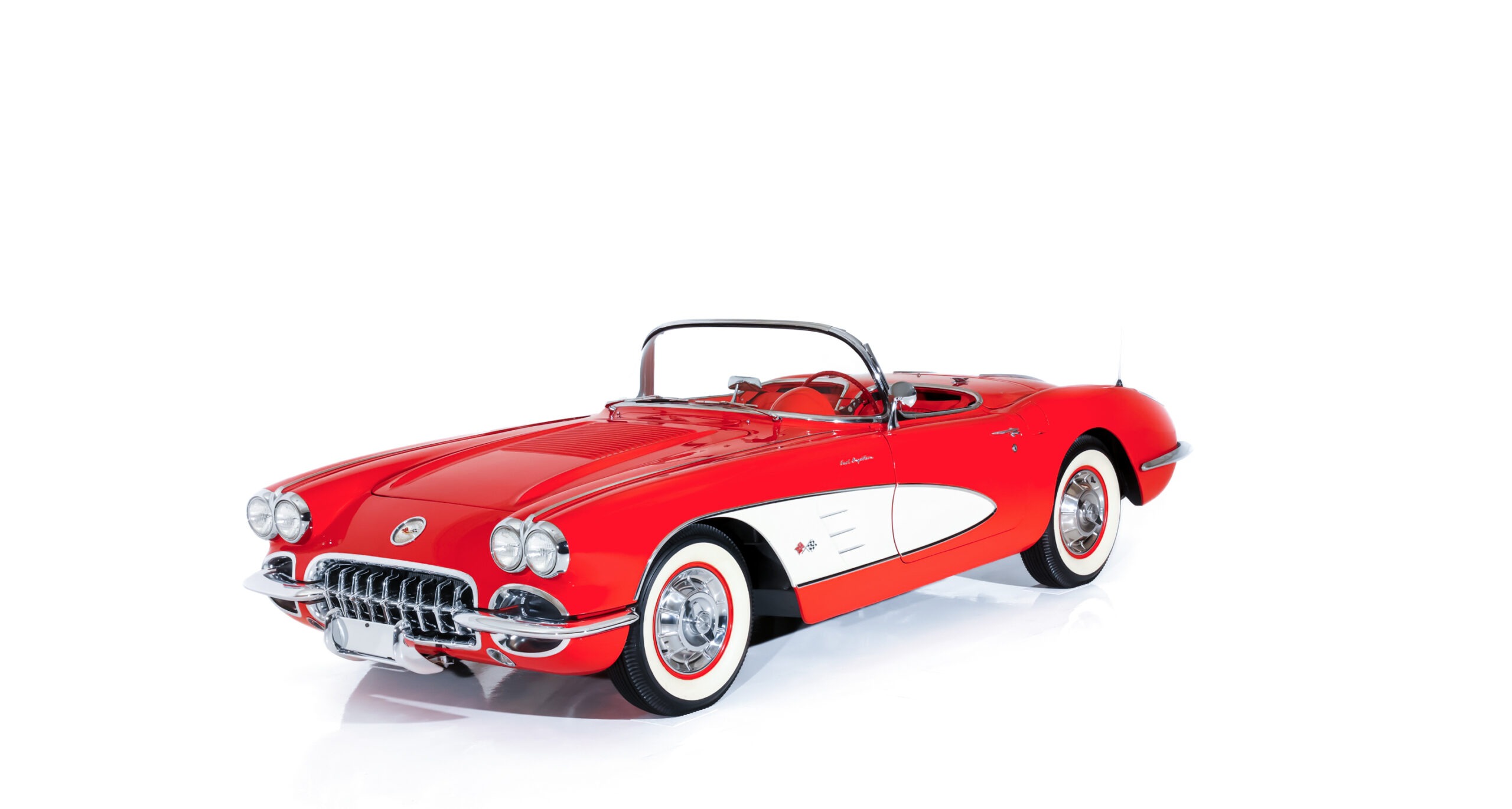 Classic red Corvette convertible
